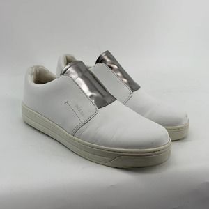 Prada White and Silver Women's Sneakers